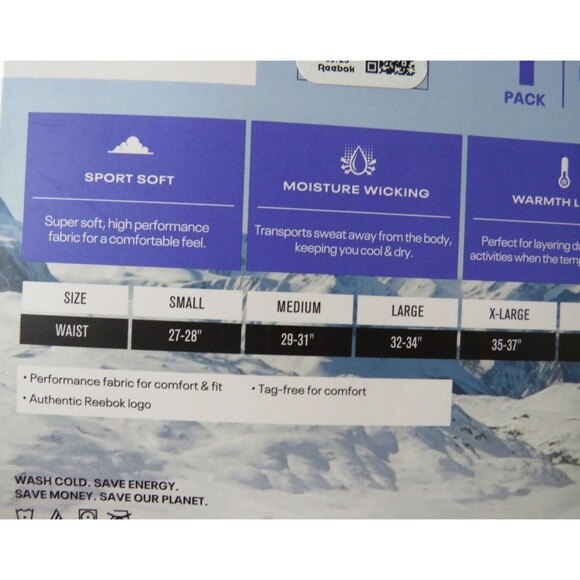 Reebok Women's Leggings Performance Base Layer Pants Size Large - Picture 6 of 7